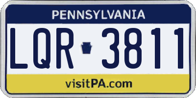 PA license plate LQR3811