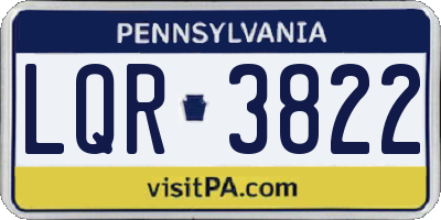 PA license plate LQR3822
