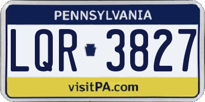 PA license plate LQR3827