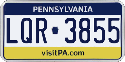 PA license plate LQR3855