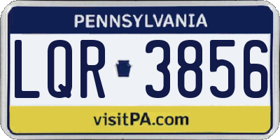 PA license plate LQR3856