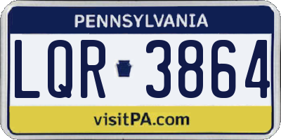 PA license plate LQR3864