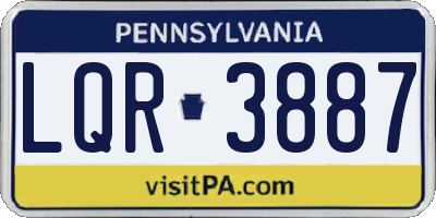 PA license plate LQR3887