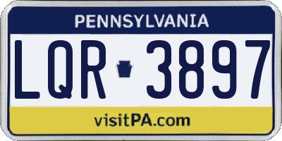 PA license plate LQR3897