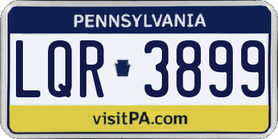 PA license plate LQR3899