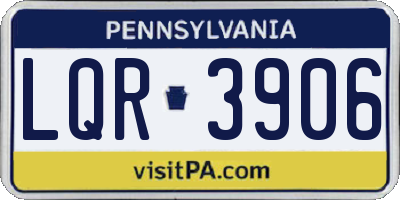 PA license plate LQR3906