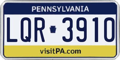 PA license plate LQR3910