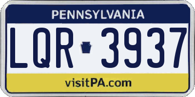 PA license plate LQR3937
