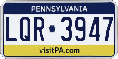 PA license plate LQR3947