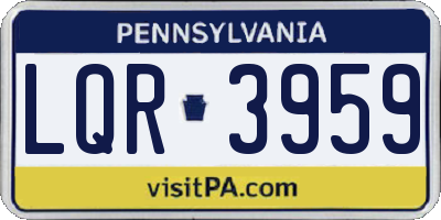 PA license plate LQR3959