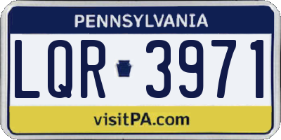 PA license plate LQR3971