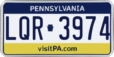 PA license plate LQR3974