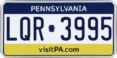 PA license plate LQR3995