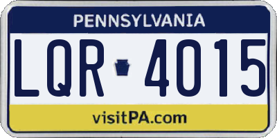PA license plate LQR4015