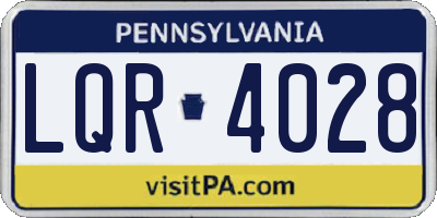 PA license plate LQR4028