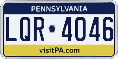 PA license plate LQR4046