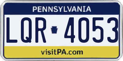 PA license plate LQR4053