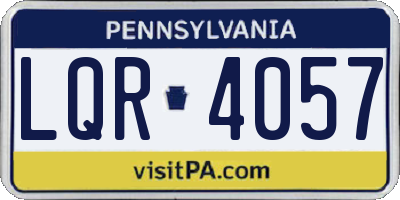 PA license plate LQR4057