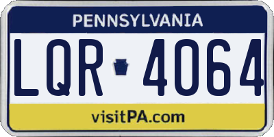 PA license plate LQR4064