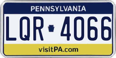 PA license plate LQR4066