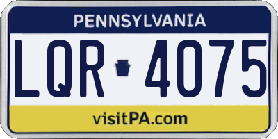 PA license plate LQR4075