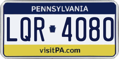 PA license plate LQR4080