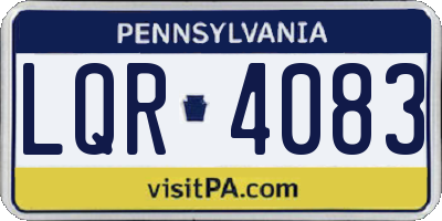 PA license plate LQR4083