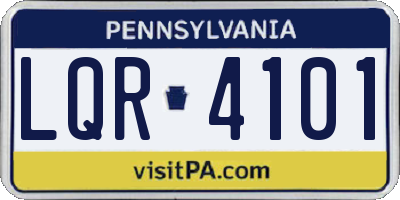 PA license plate LQR4101