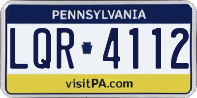 PA license plate LQR4112