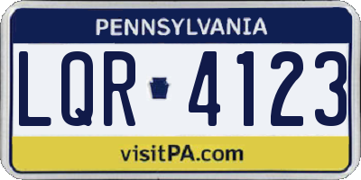 PA license plate LQR4123