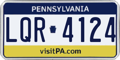 PA license plate LQR4124