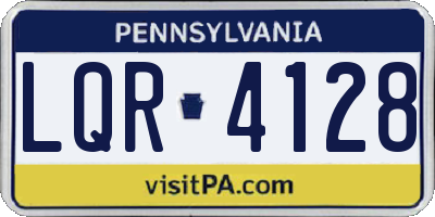 PA license plate LQR4128