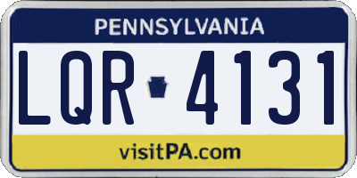 PA license plate LQR4131