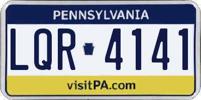 PA license plate LQR4141