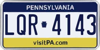 PA license plate LQR4143