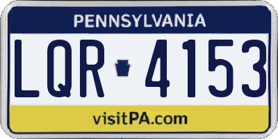 PA license plate LQR4153