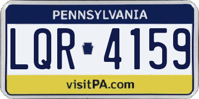 PA license plate LQR4159