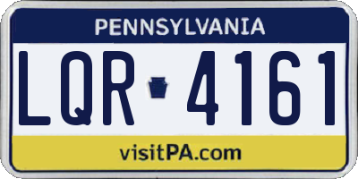 PA license plate LQR4161