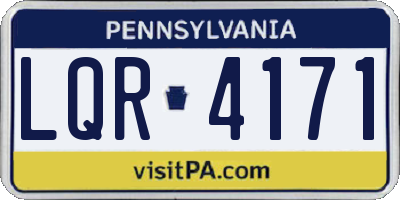 PA license plate LQR4171