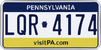 PA license plate LQR4174