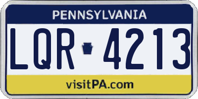 PA license plate LQR4213