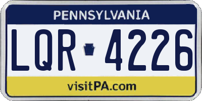 PA license plate LQR4226