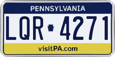 PA license plate LQR4271
