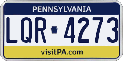 PA license plate LQR4273