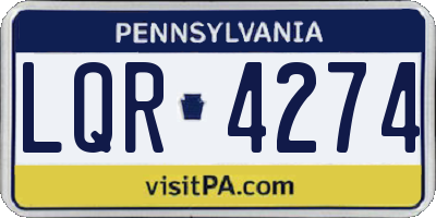 PA license plate LQR4274