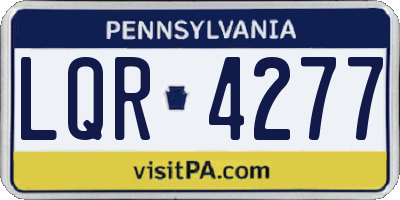 PA license plate LQR4277