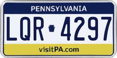 PA license plate LQR4297