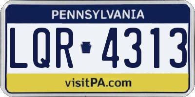 PA license plate LQR4313