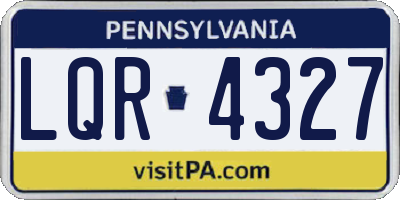 PA license plate LQR4327