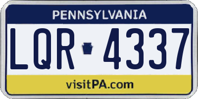 PA license plate LQR4337
